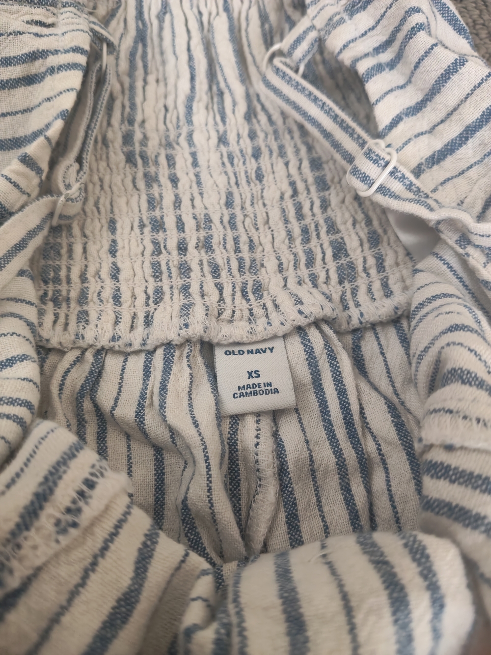 Old Navy Blue & White Striped Sleeveless Jumpsuit - Picture 7 of 10